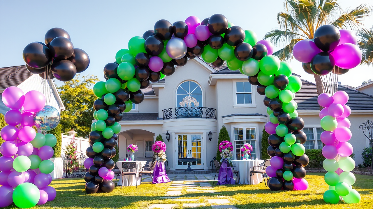Balloon decor and event setup