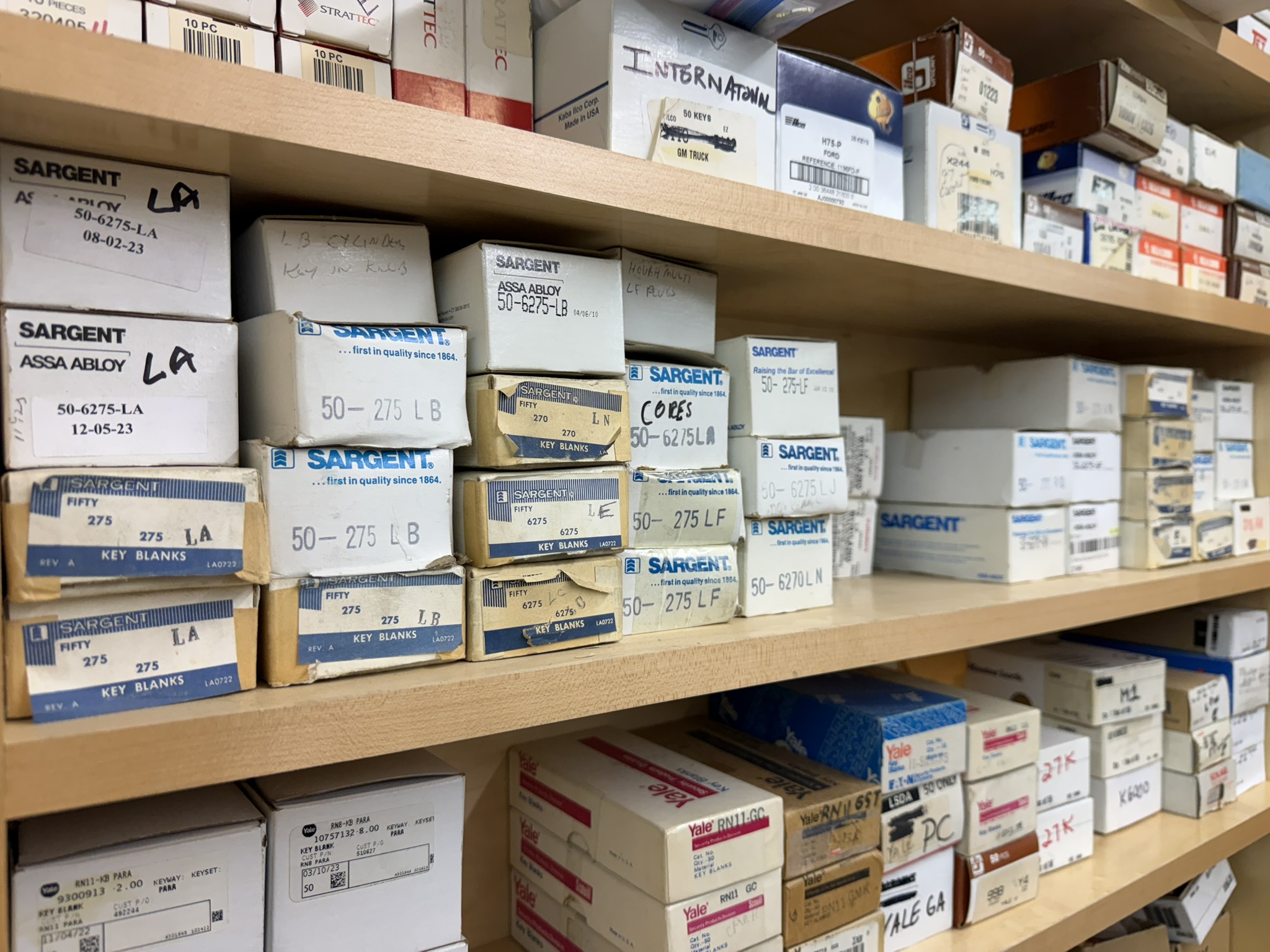 Inventory inside the Cleveland Key shop